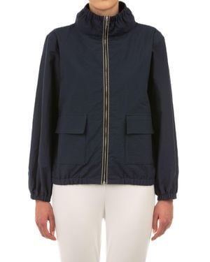 Le Tricot Perugia Cotton Blend Jacket - Blue