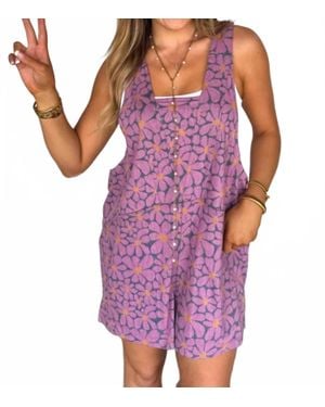 Blakeley Daisy Beach Please Romper - Purple