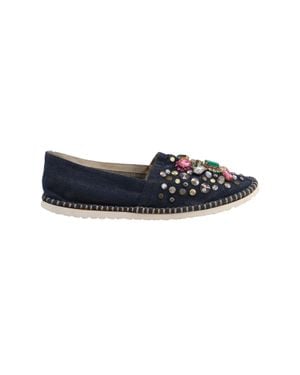 Casadei Embellished Slip-Ons - Blue