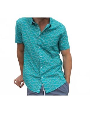 Henri Costa Alohaloa Short Sleeve Shirt - Blue