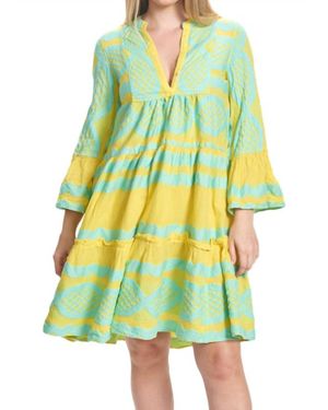 Pearl & Caviar Hydra Zakar Short Dress - Yellow