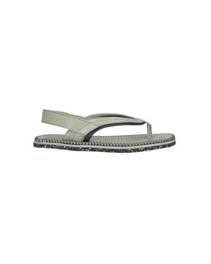 Kiko Kostadinov Andras Thong Style Leather Sandals - Metallic