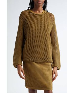 Lafayette 148 New York Open Stitch Sweater - Natural