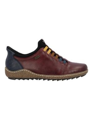 Rieker Slip On Leather Shoes - Brown