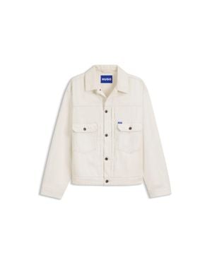 HUGO Relaxed-Fit Trucker Jacket - White