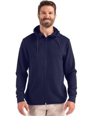 Clique Haven Recycled Full Zip Hooded Sweatshirt - Blue