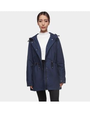 Rokka&Rolla Trench Coat Windbreaker Jacket - Blue