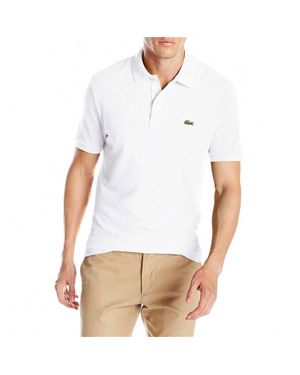 Lacoste Classic Pique Slim Fit Short Sleeve Polo - White