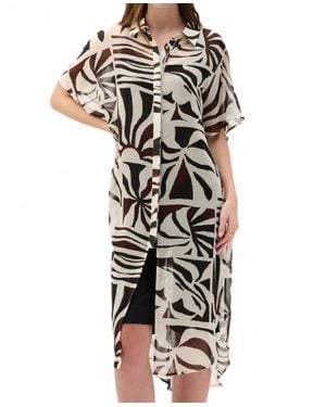 Joseph Ribkoff Tropical Print Straight Blouse - Multicolor