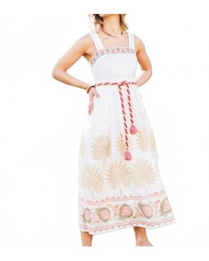 spartina 449 Callawassie Palmetto Border Cleona Midi Dress - White