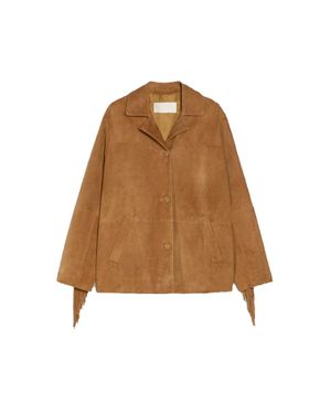 iBlues Technical Nylon Zip-Up Jacket - Natural