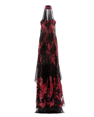 Saiid Kobeisy Embroidered Strapless Dress