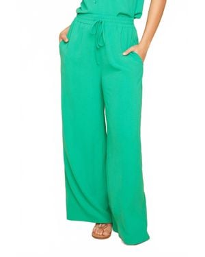 Renuar All Day Wide Leg Pant - Green
