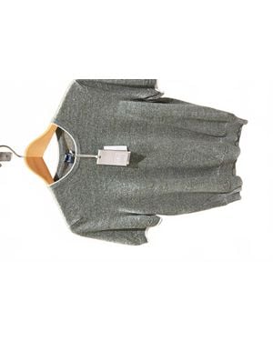 Fedeli Short Sleeve Knit Top - Gray