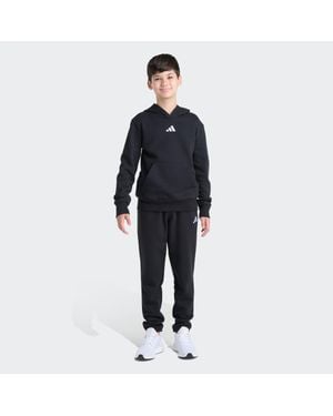 adidas Kids' 2-Piece Long Sleeve Fleece Pullover & Jogger Set - Black