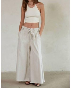 By Together Denim Wide Leg Pants - White