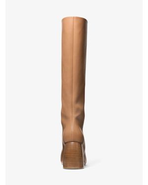 Michael Kors Kaitlin Leather Riding Boot - White