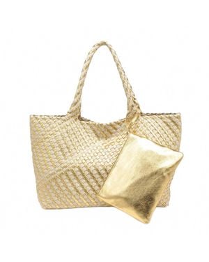 Moda Luxe Solana Woven Tote - Metallic