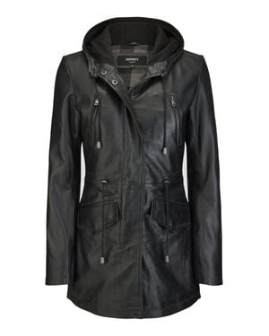 TruClothing Peacoat Hooded Jacket - Black