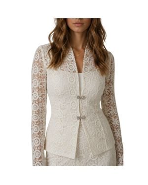Akalia The Valentina Lace Blazer - Natural