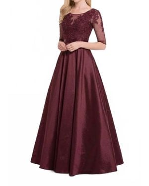 Alyce Paris Floral Embellished Ball Gown - Purple