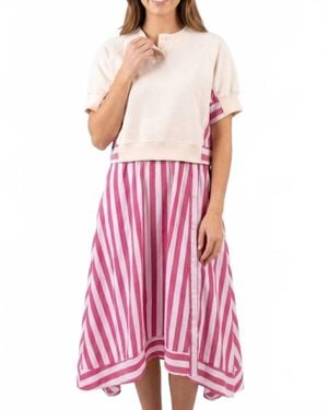 ..,merci Game Day Stripe Dress - Red