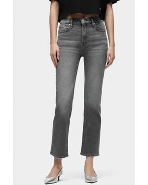 Hudson Jeans Remi High-Rise Straight Ankle Jean - Gray
