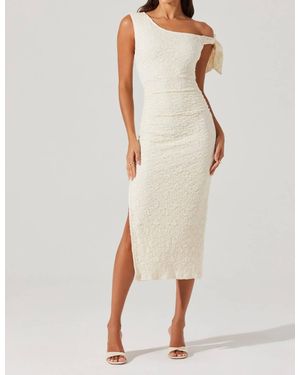 Astr Emely Off Shoulder Midi Dress - Natural
