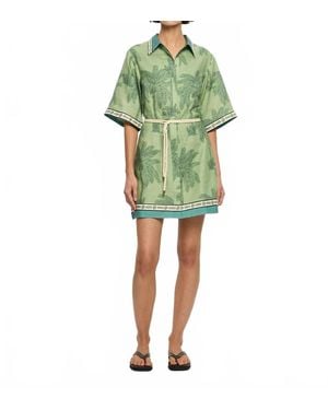 Kivari Mini Shirt Dress - Green