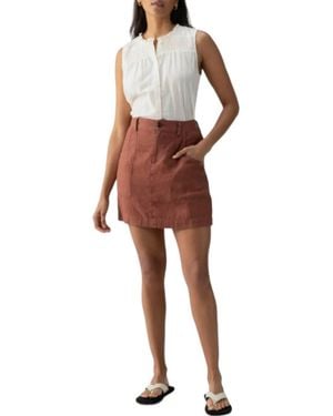 Sanctuary Surplus Linen Skirt - Red