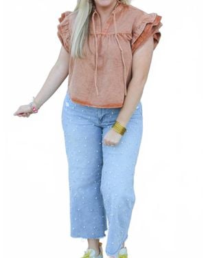 Layerz Clothing Marley Cap Sleeve Top - Blue