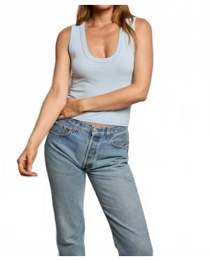 PERFECTWHITETEE Khara Relaxed Tank Top - Blue