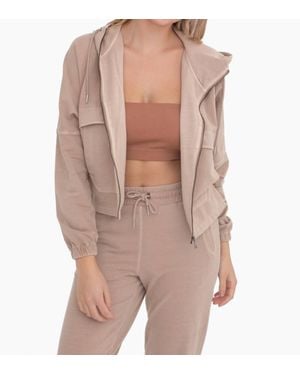 Mono B Utility Style Denim Jacket - Gray