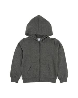 Leveret Kids Zipper Hoodie Sweatshirt - Gray