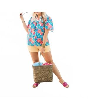 Layerz Clothing Reece Aloha Top - Blue