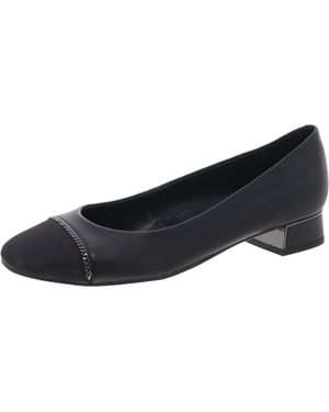 Blondo Mellie Toe Cap Faux Leather Block Heels - Black