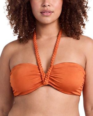 summersalt The Braided Bandeau Bikini Top - Orange