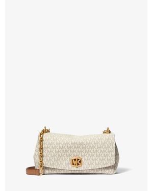 Michael Kors Bryant Small Signature Logo Convertible Shoulder Bag - Natural