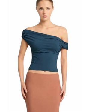 Bondeye Nixi Off The Shoulder Top - Blue