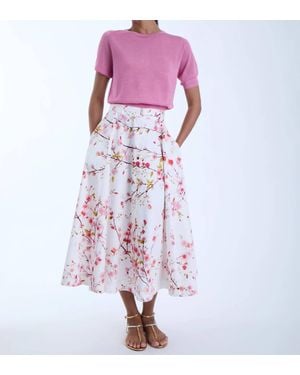Karina Grimaldi Lola Print Midi Skirt - Purple