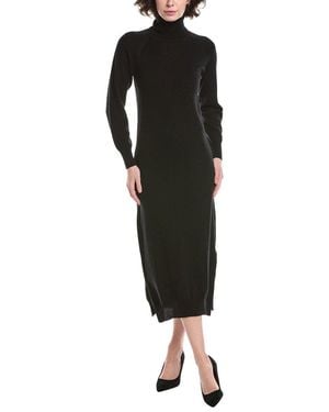 Brodie Cashmere Turtleneck Wool & Cashmere-Blend Sweaterdress - Black