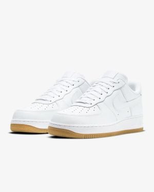 Nike Air Force 1 '07 Dj2739-100 Sneakers Gum Leather Low Top Shoes - White