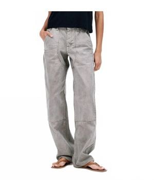 SLVRLAKE Denim Tess Long Worker Wide Leg Pants - Gray