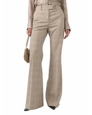 Barbara Bui Prince Of Wales Check Flare Trouser - Natural