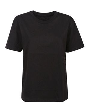 T By Alexander Wang Puff Logo Bound Cotton T-Shirt - Black
