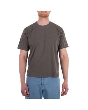 Nanushka Asphalt Reece Logo Cotton T-Shirt - Gray