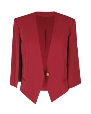 Alberta Ferretti Cady Stretch Open Sleeves Viscose Blazer - Red