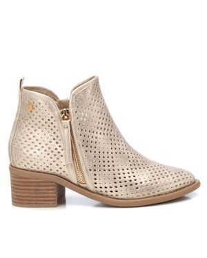 Xti Italian Western Booties With Side Zipper - Brown
