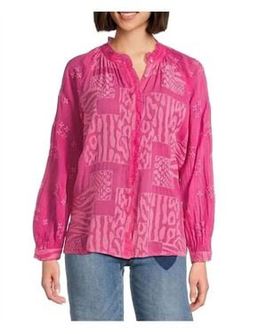 Johnny Was Jaga Molli Blouse - Pink