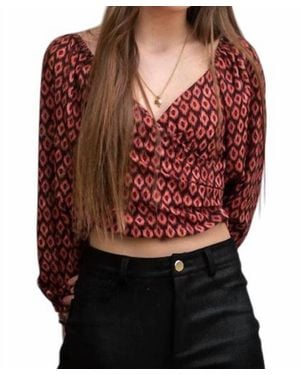 Osamore Rhombus Boho Blouse - Red
